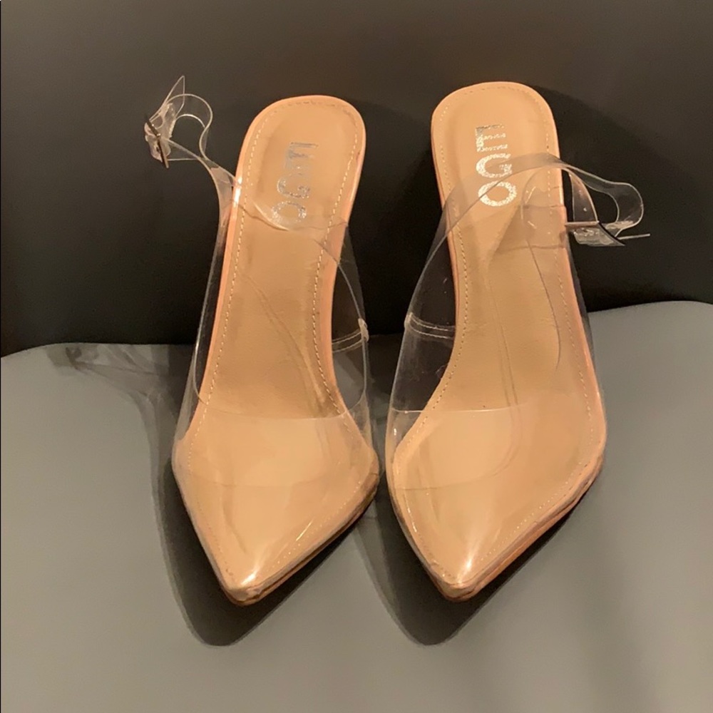 Ego Official Clear Behind-The-Heel Strapped Heel
